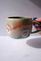 8 oz Sweet Talk Rainbow Glaze Conversation Heart Ceramic Mug- #10