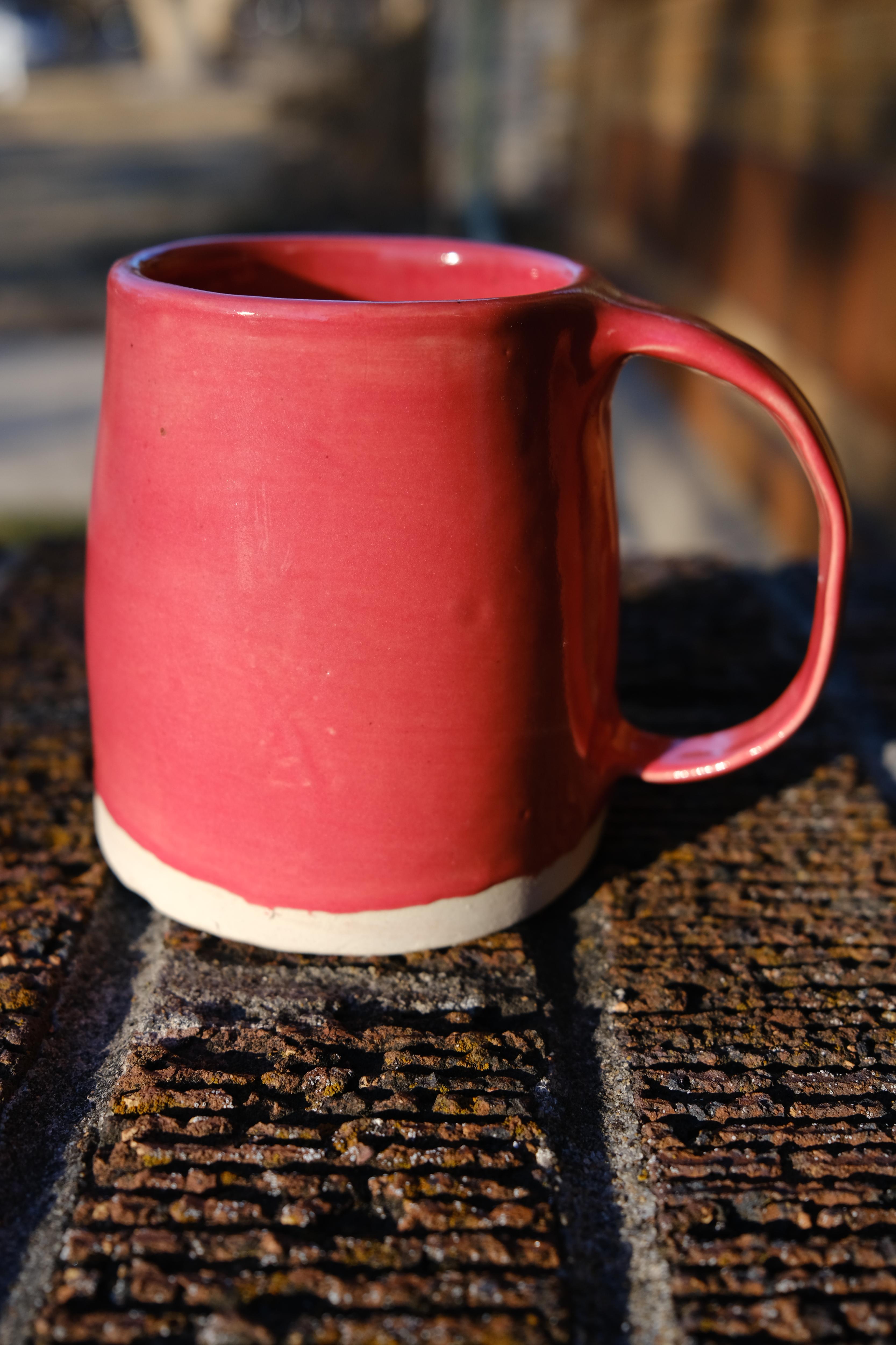 8 oz Poppy Red Ceramic Mug- #1