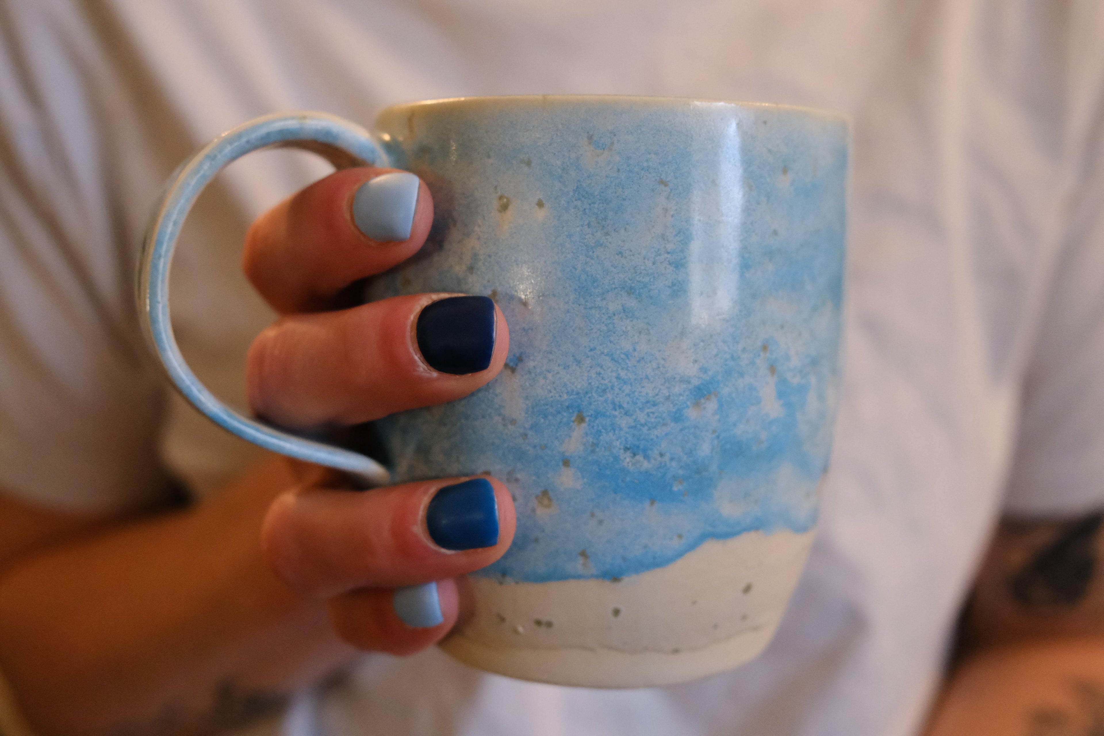 10 oz Shoreline Drift Hand-Painted Ceramic Mug #4