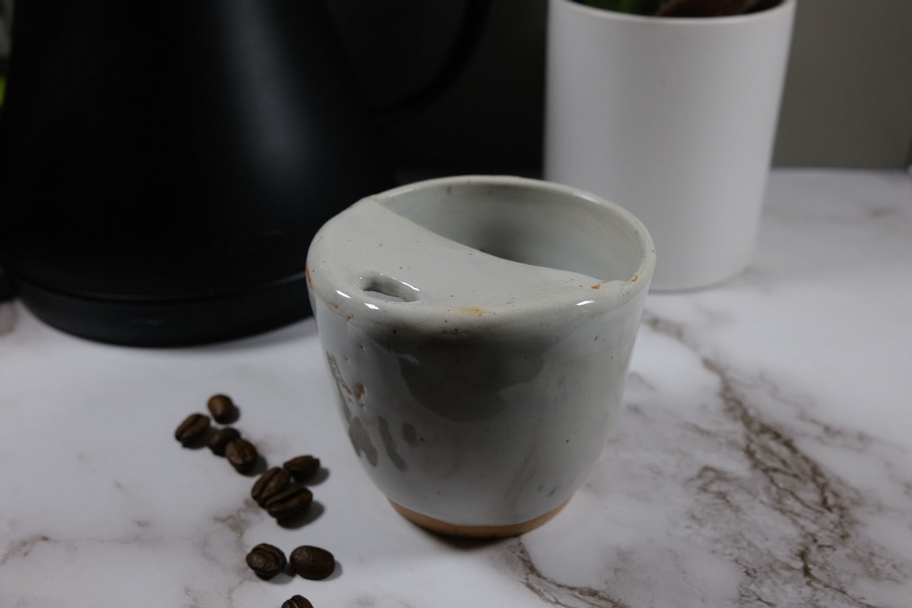 White Speckled Iced Coffee Sipper