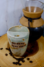 No Reps Just Vibes White Travel Mug