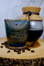 No Reps Just Vibes Blue Straw Tumbler