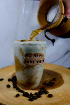 No Reps Just Vibes White Travel Mug