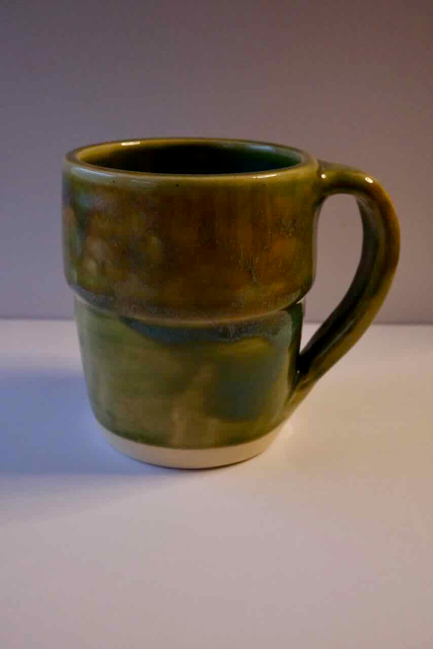 Tiered Sage Green Mug- 10oz