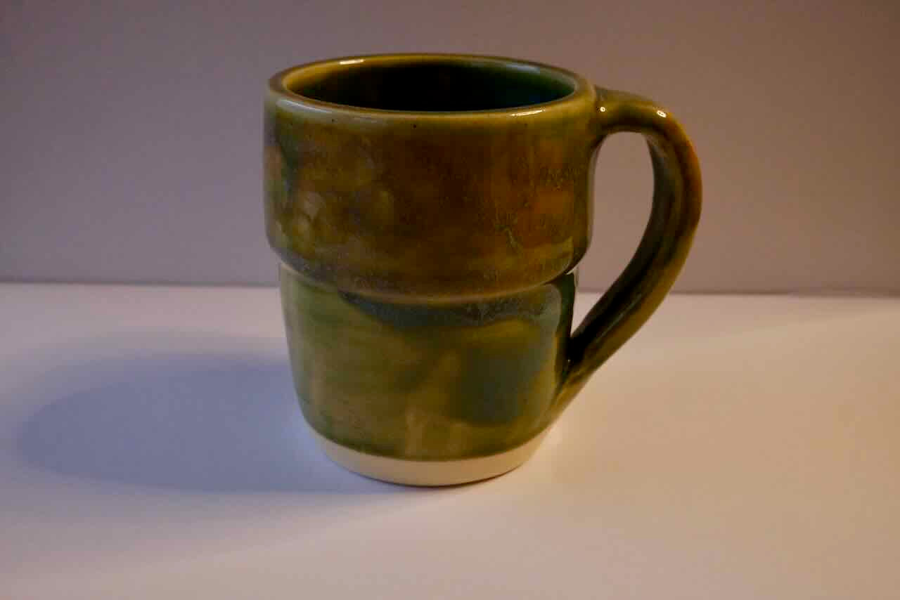 Tiered Sage Green Mug- 10oz