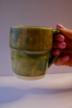 Tiered Sage Green Mug- 10oz