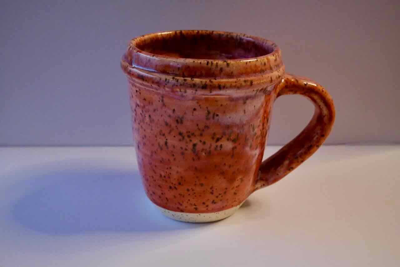 Tapered Rim Coral Mug - 12 oz