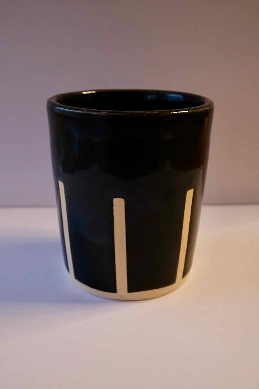 Navy Stripes Cup