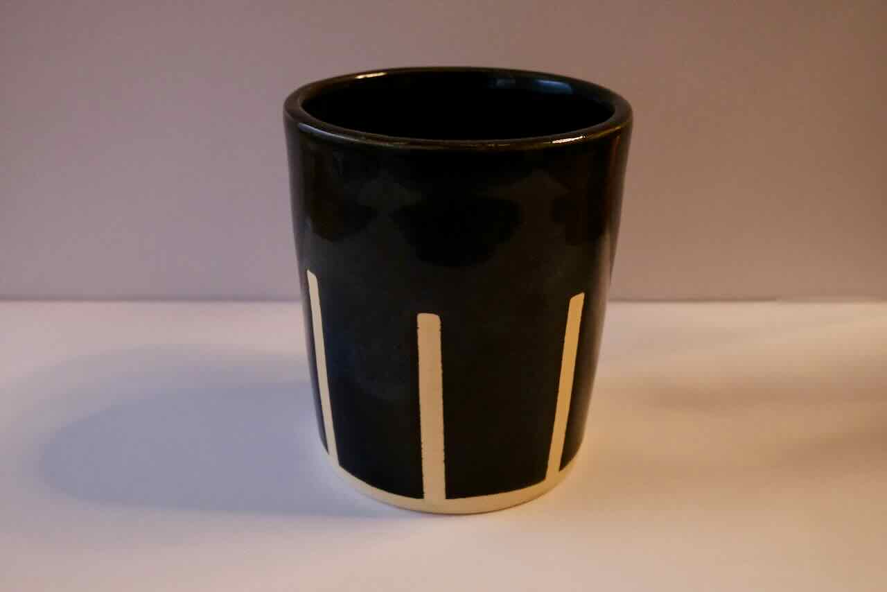 Navy Stripes Cup