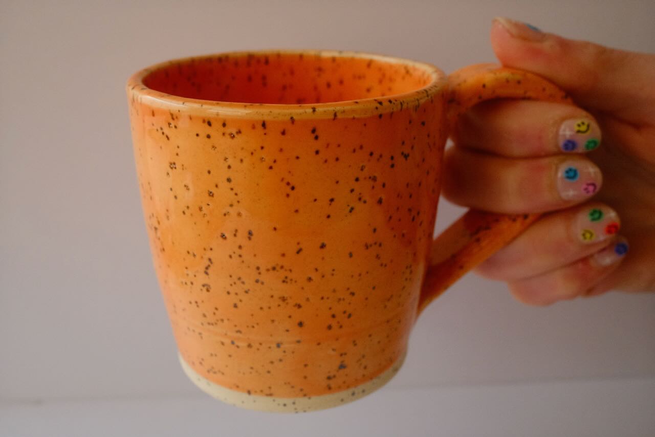 Orange Speckled Mug