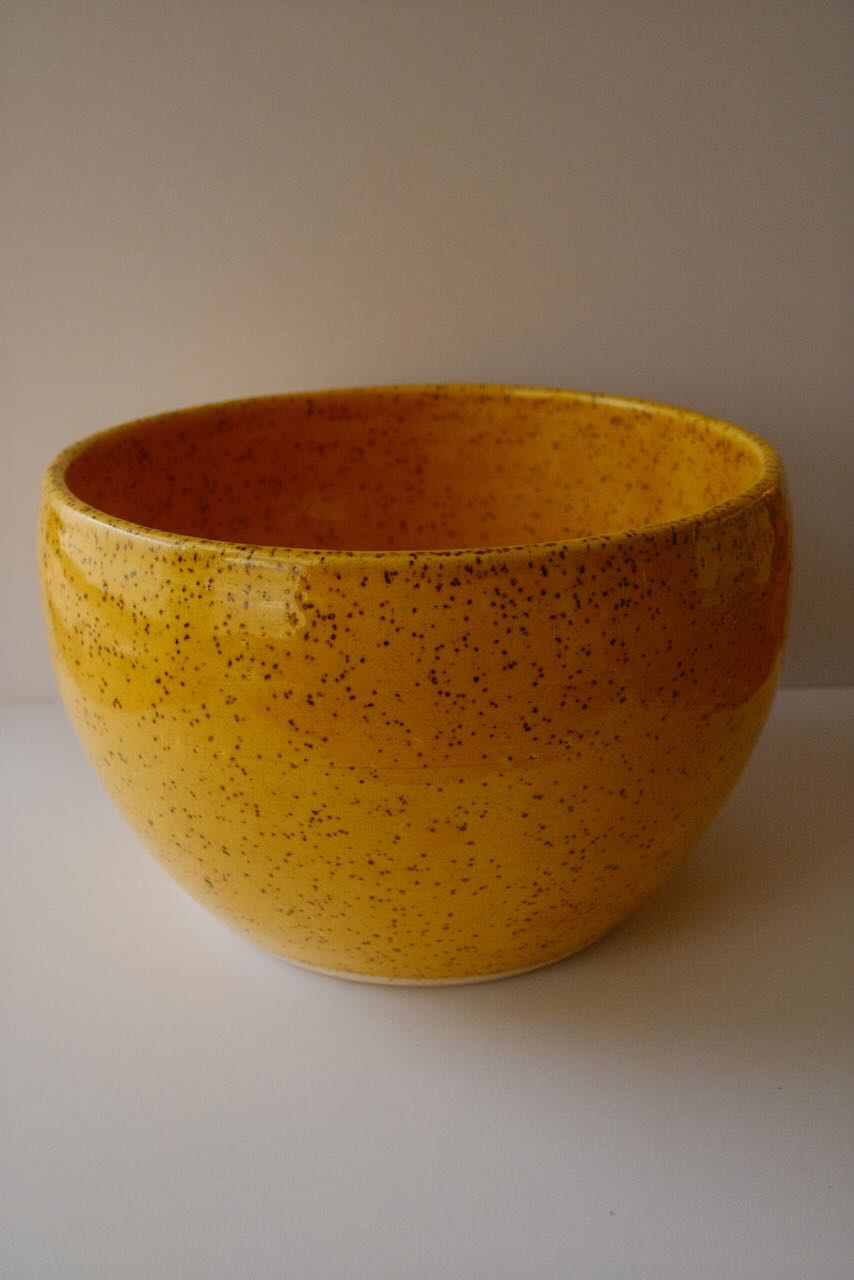 Speckled Yellow Bowl